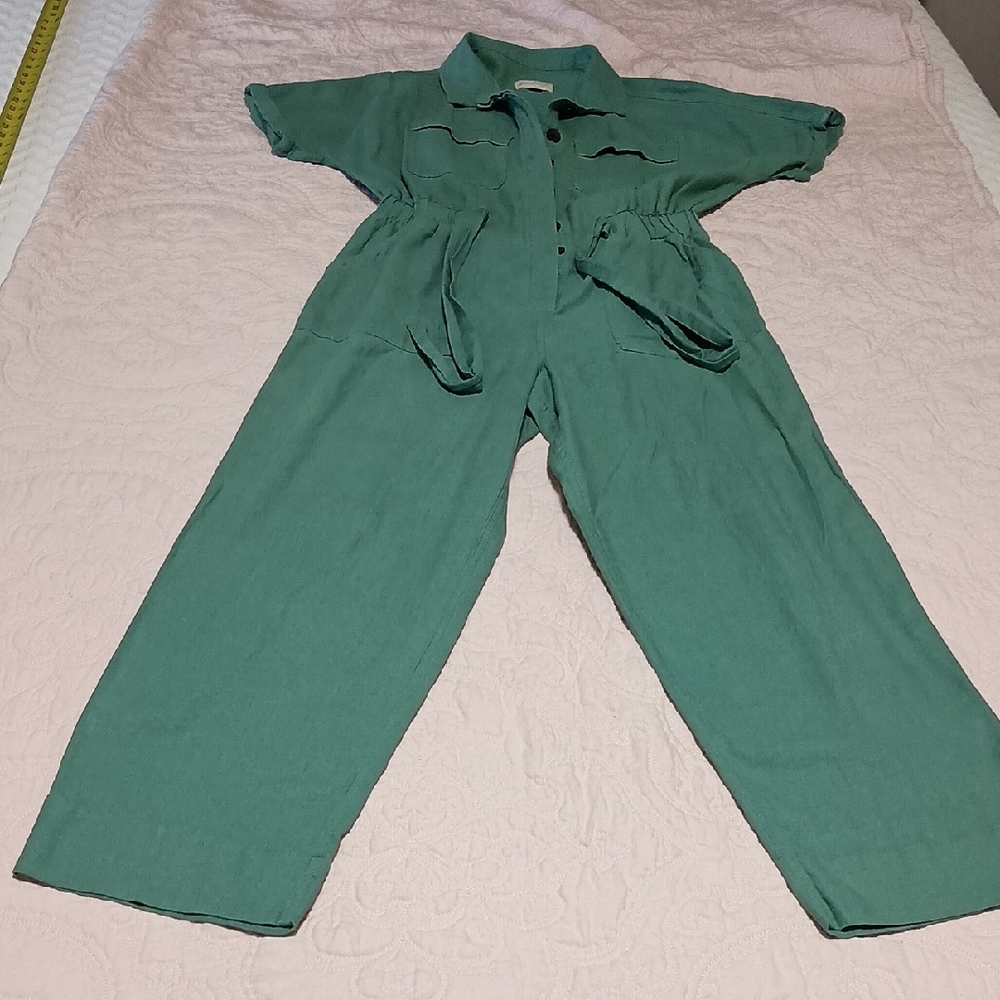 Relaxed Green Utility Jumpsuit for Women